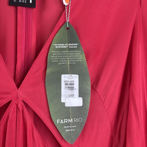 Farm Rio Red Cutout Maxi Dress - Picture 11 of 12